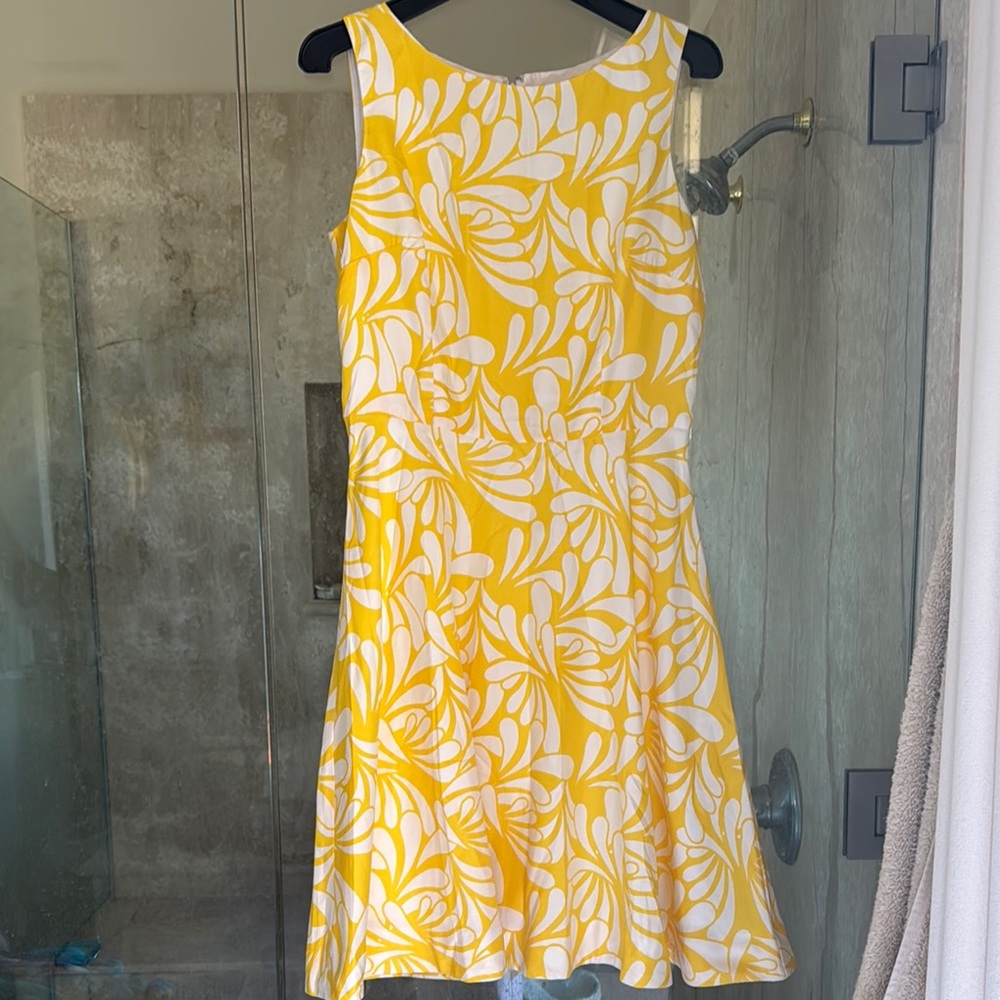 Yellow and White Floral Dress
